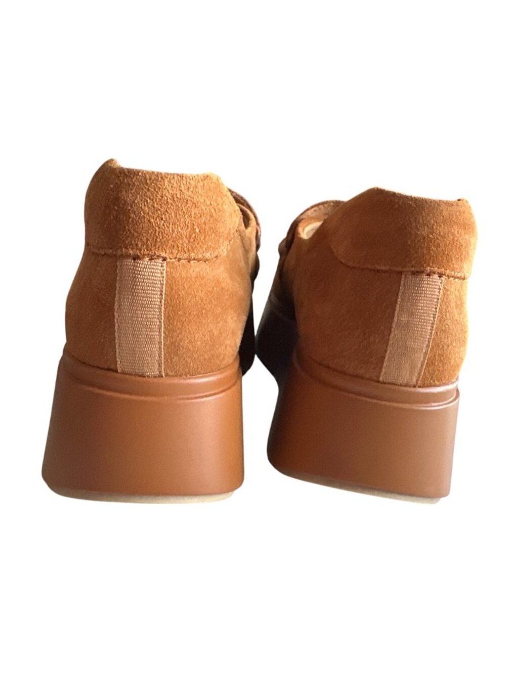 Naked Feet Tan Suede Platform Loafer NEW Chain Slip-On Princeton Size 8.5 - Picture 5 of 12